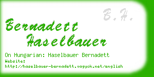 bernadett haselbauer business card